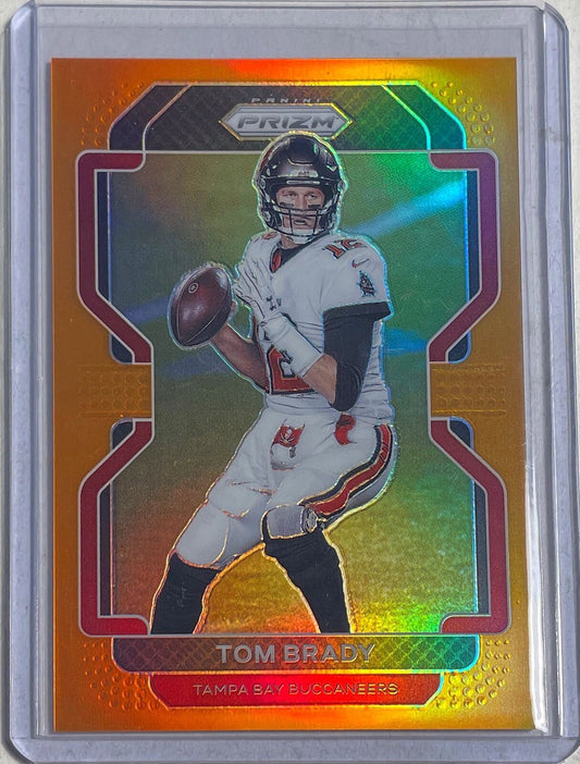 TOM BRADY 2021 PANINI PRIZM ORANGE PRIZMS #D 077/249