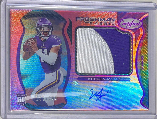 KELLEN MOND 2021 CERTIFIED FRESHMAN FABRIC PATCH AUTO PURPLE PINK RC #D 137/299