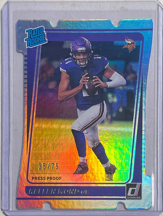 KELLEN MOND 2021 DONRUSS RATED ROOKIE PRESS PROOF DIE CUT SILVER RC #D 35/75