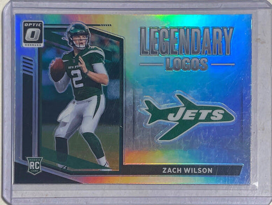 ZACH WILSON 2021 PANINI DONRUSS OPTIC LEGENDARY LOGOS HOLO PRIZM RC #LL-15