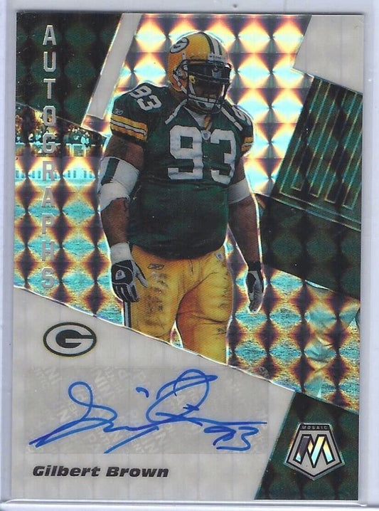 GILBERT BROWN 2020 PANINI MOSAIC SILVER PRIZM AUTO #AM6