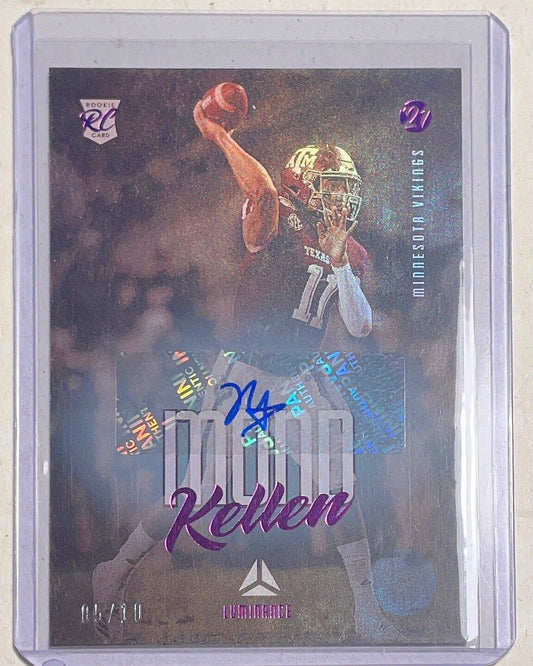 KELLEN MOND 2021 PANINI LUMINANCE PURPLE AUTO ROOKIE RC #D 05/10
