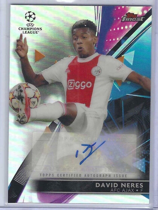 DAVID NERES 2021-22 TOPPS FINEST UCL SILVER REFRACTOR AUTO #BA-DN