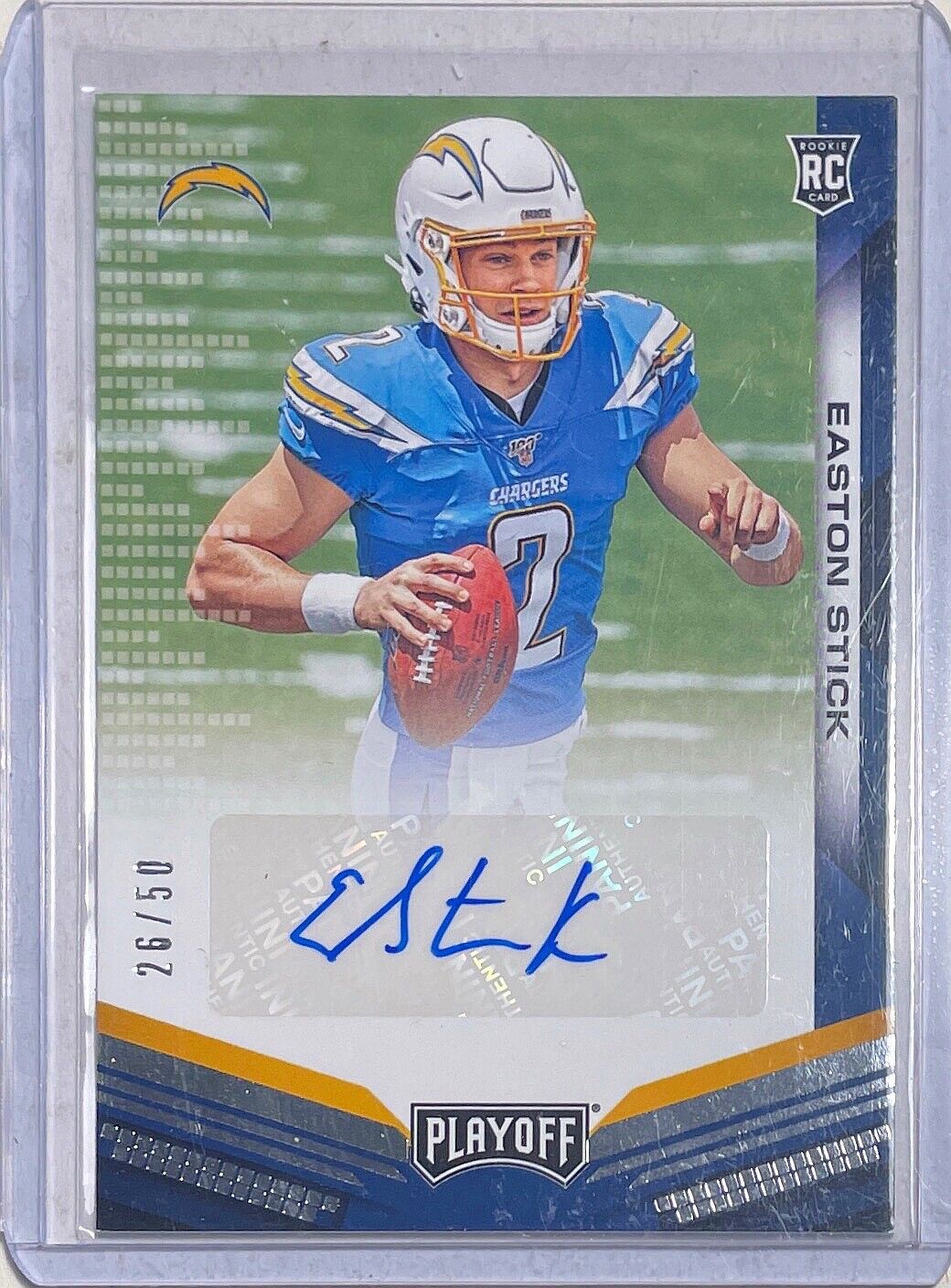 EASTON STICK 2019 PANINI PLAYOFF SILVER AUTO ROOKIE RC #D 26/50