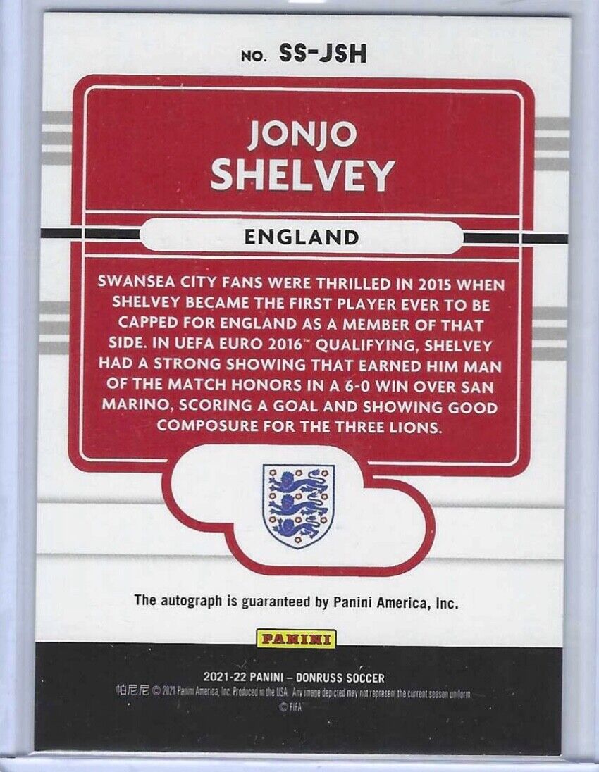 JONJO SHELVEY 2021-22 DONRUSS ROAD TO QATAR SILVER SIGNATURE SERIES AUTO #SS-JSH