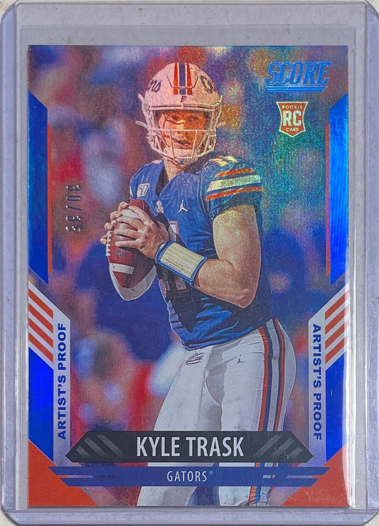 KYLE TRASK 2021 PANINI SCORE ARTIST'S PROOF BLUE ROOKIE RC #D 30/35