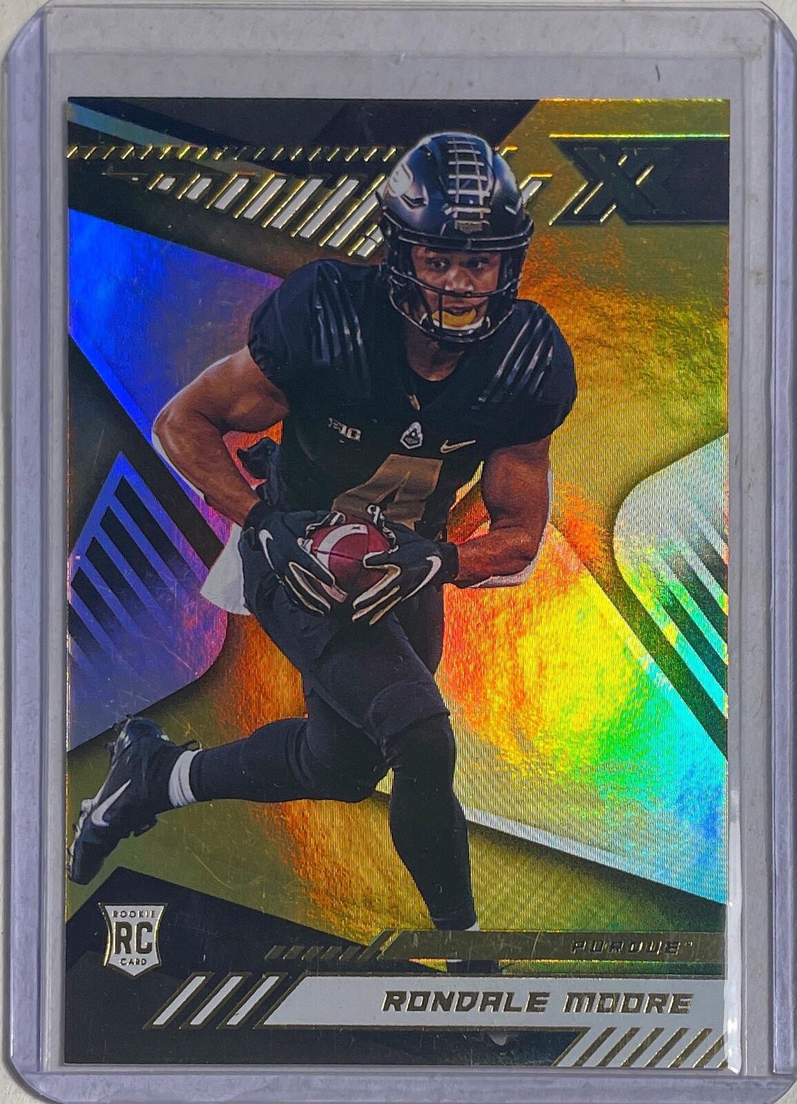 RONDALE MOORE 2021 PANINI CHRONICLES XR DRAFT PICKS GOLD ROOKIE RC #D 06/10