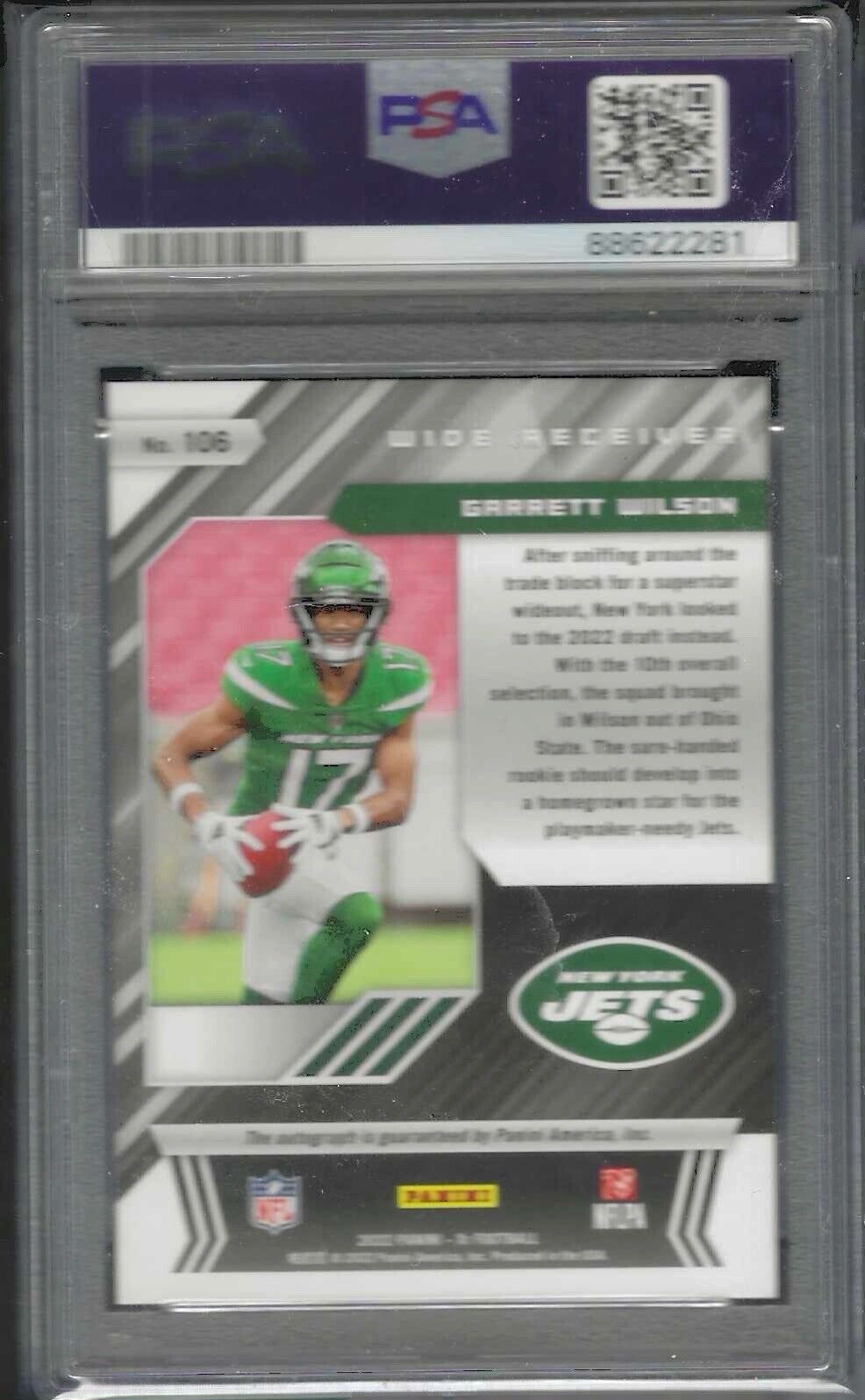 GARRETT WILSON 2022 PANINI XR ROOKIE AUTO RC #D 98/99 PSA 9 MINT POP 7