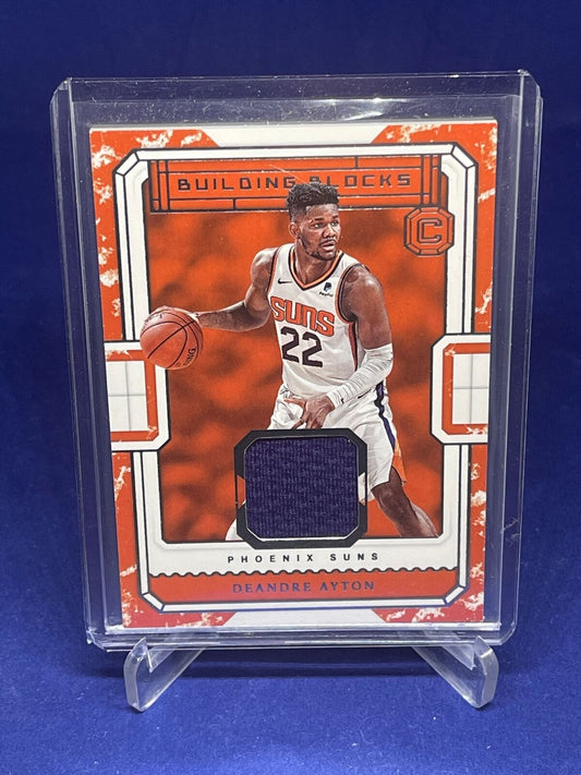DEANDRE AYTON 2018-19 PANINI CORNERSTONES BUILDING BLOCKS JERSEY RC