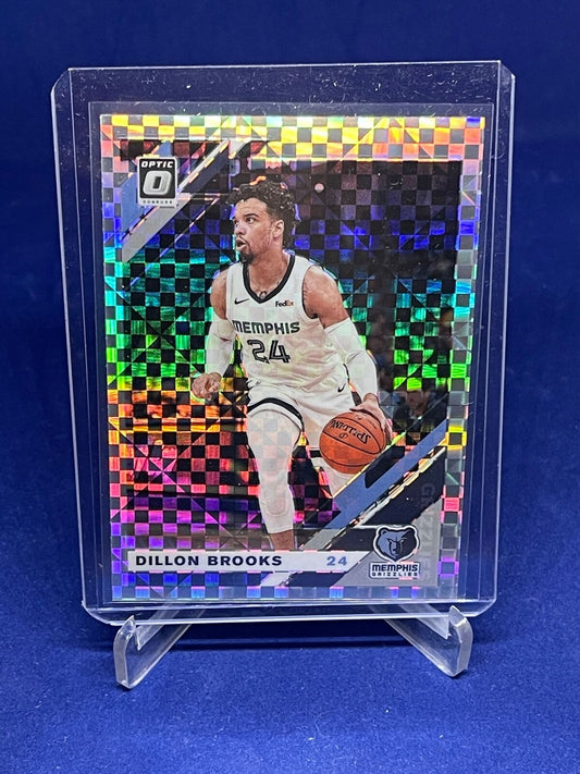 DILLON BROOKS 2019-20 PANINI DONRUSS OPTIC CHECKERBOARD PRIZM HOLO SSP #140