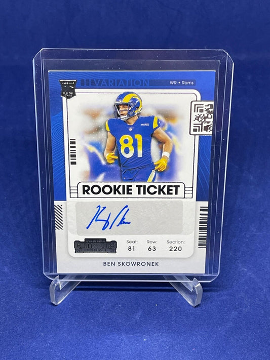 BEN SKOWRONEK 2021 PANINI CONTENDERS ROOKIE TICKET AUTO VARIATION RC #257