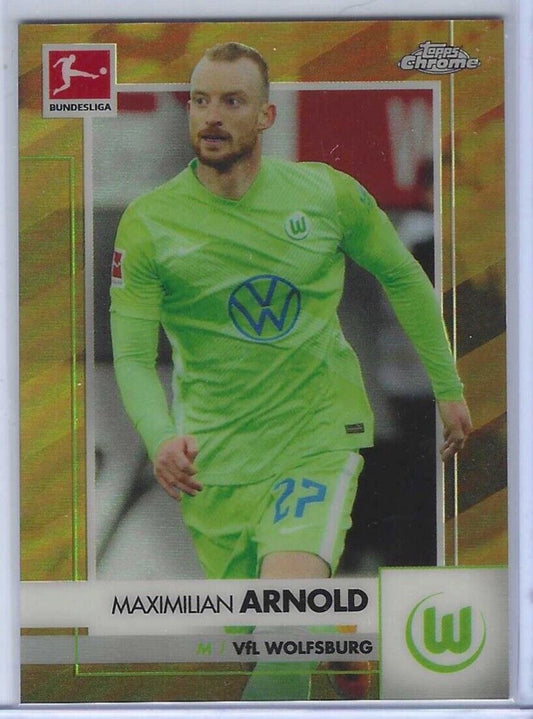 MAXIMILIAN ARNOLD 2020-21 TOPPS CHROME BUNDESLIGA GOLD REFRACTOR #D /50