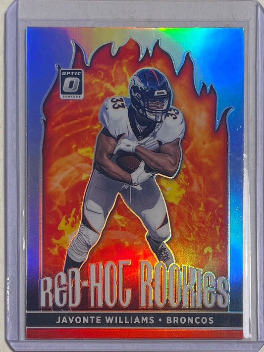JAVONTE WILLIAMS 2021 DONRUSS OPTIC RED HOT ROOKIES PRIZM ROOKIE RC #RHR-8