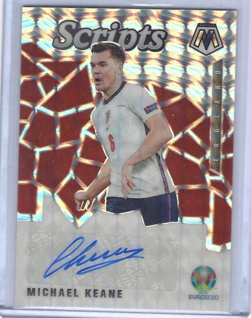 MICHAEL KEANE 2020-21 PANINI MOSAIC UEFA SILVER MOSAIC SCRIPTS AUTO #SM-MK