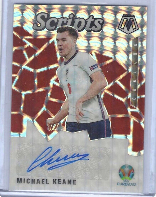 MICHAEL KEANE 2020-21 PANINI MOSAIC UEFA SILVER MOSAIC SCRIPTS AUTO #SM-MK