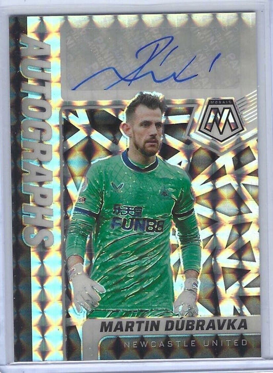 MARTIN DUBRAVKA 2021-22 PANINI MOSAIC EPL SILVER MOSAIC PRIZM AUTO #AM-MDU