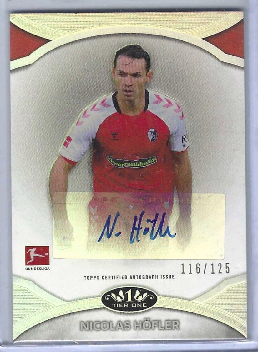 NICOLAS HOFLER 2020-21 TOPPS TIER ONE BUNDESLIGA SILVER FOIL AUTO #D 116/125