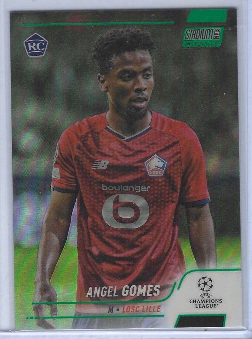 ANGEL GOMES 2021-22 TOPPS STADIUM CLUB CHROME GREEN REFRACTOR RC #D 047/150