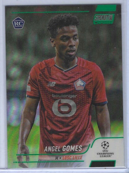 ANGEL GOMES 2021-22 TOPPS STADIUM CLUB CHROME GREEN REFRACTOR RC #D 047/150