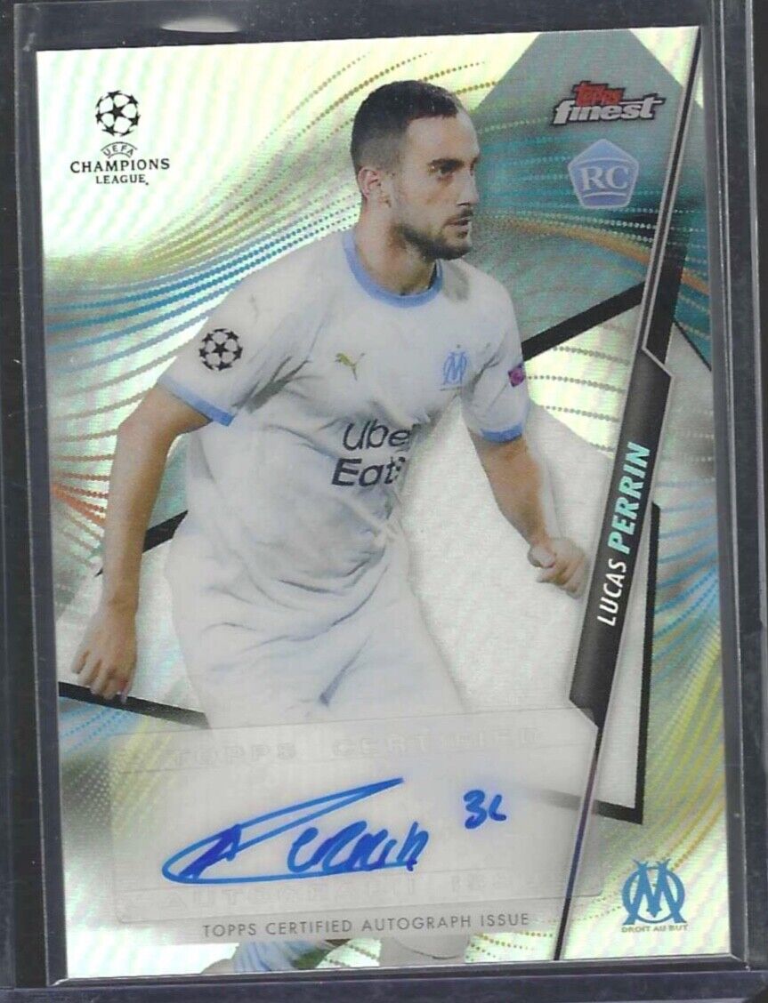 LUCAS PERRIN 2020-21 TOPPS FINEST UCL SILVER REFRACTOR ROOKIE AUTO RC #FA-LP