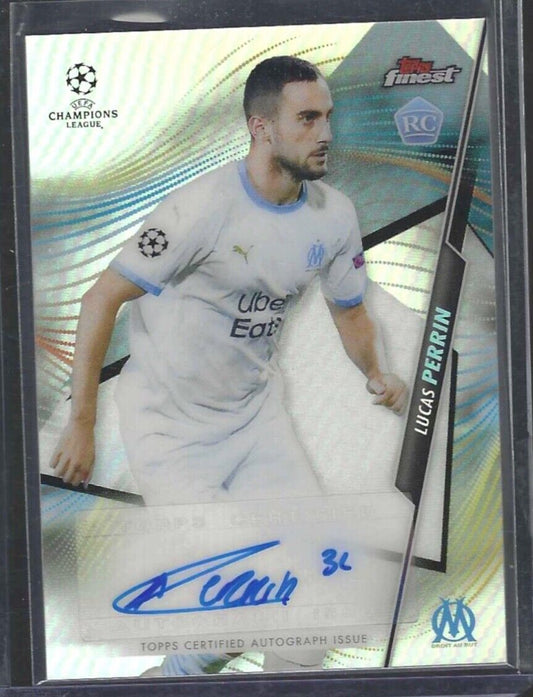 LUCAS PERRIN 2020-21 TOPPS FINEST UCL SILVER REFRACTOR ROOKIE AUTO RC #FA-LP