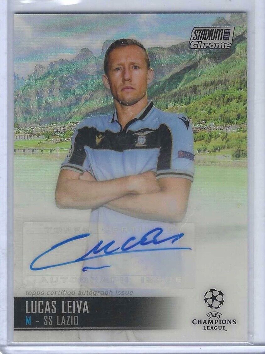 LUCAS LEIVA 2020-21 TOPPS STADIUM CLUB CHROME SILVER REFRACTOR AUTO #CA-LL