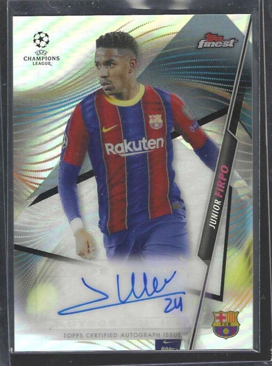 JUNIOR FIRPO 2020-21 TOPPS FINEST UCL SILVER REFRACTOR AUTO #FA-JFI
