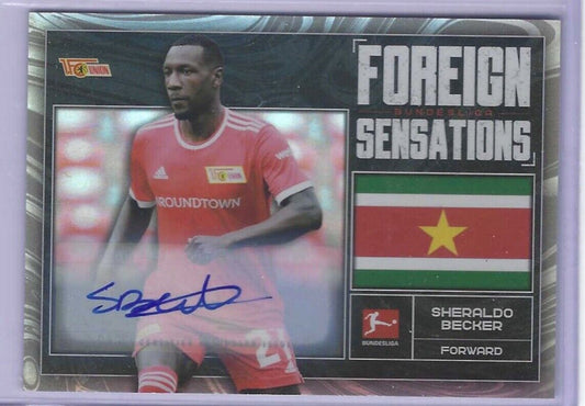SHERALDO BECKER 2021-22 TOPPS BUNDESLIGA FOREIGN SENSATIONS AUTO #FBS-SB