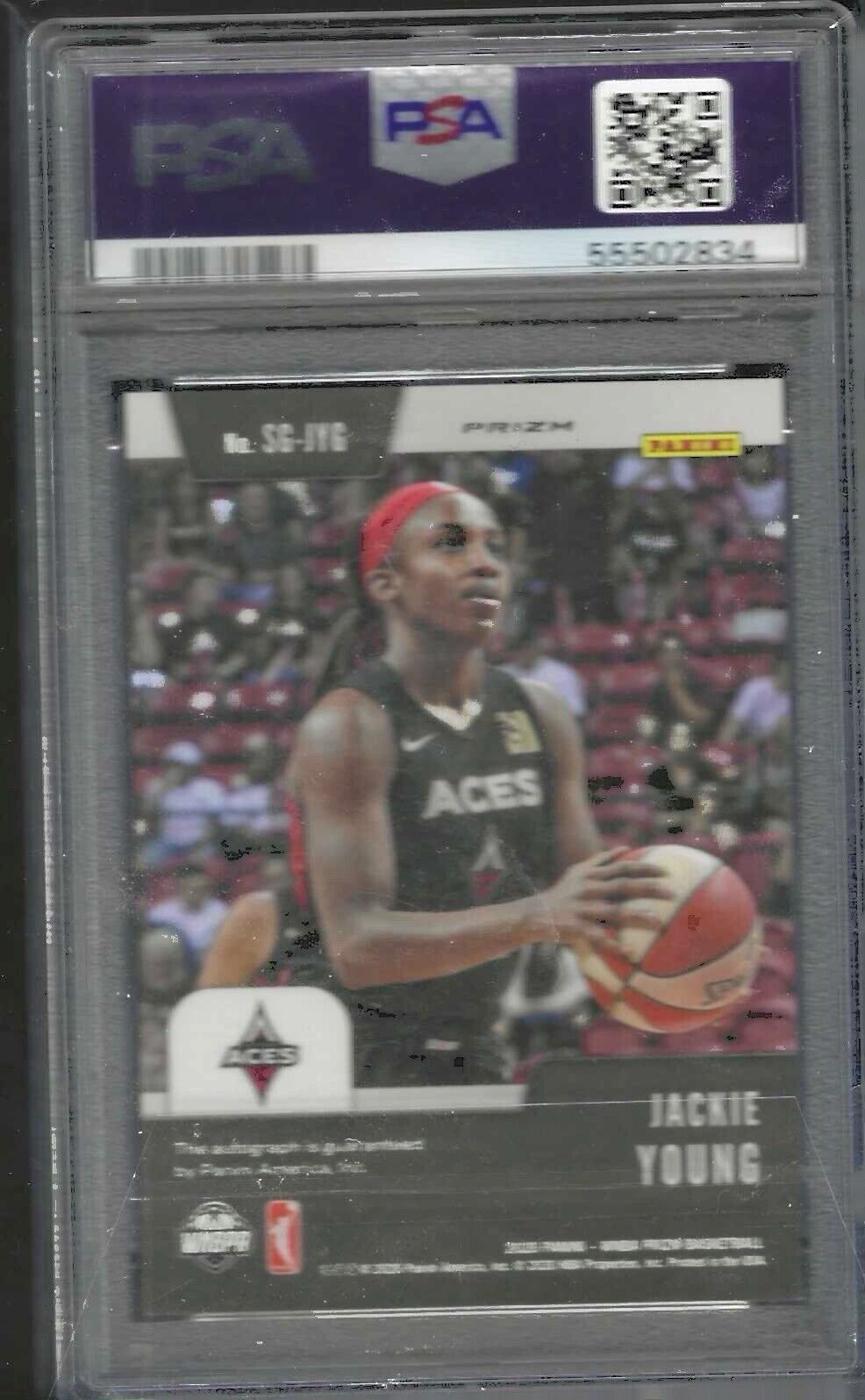 JACKIE YOUNG 2020 PANINI PRIZM WNBA GREEN ICE PRIZM AUTO PSA 9 MINT POP 3