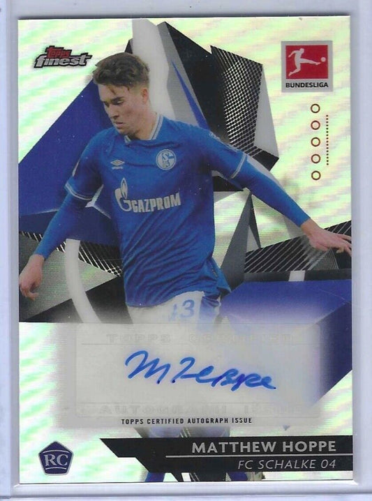 MATTHEW HOPPE 2020-21 TOPPS FINEST BUNDESLIGA REFRACTOR ROOKIE AUTO RC #86