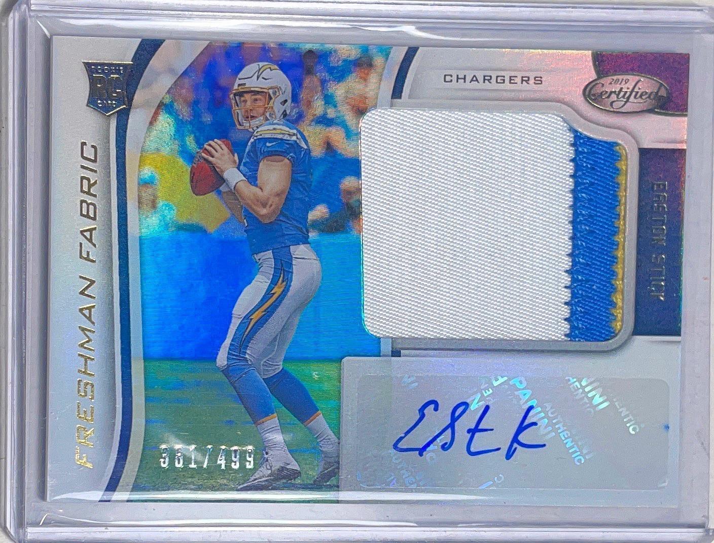 EASTON STICK 2019 CERTIFIED FRESHMAN FABRIC 3 CLR PATCH AUTO RC #D 381/499