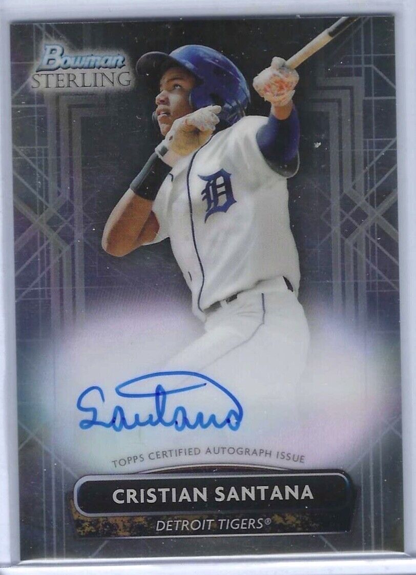 CRISTIAN SANTANA 2022 BOWMAN STERLING PROSPECT ON CARD AUTO #PA-CS