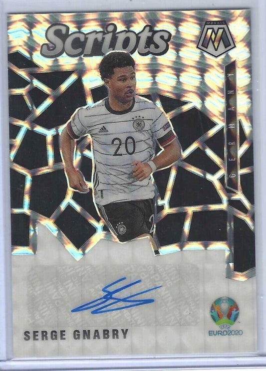 SERGE GNABRY 2020-21 PANINI MOSAIC UEFA SILVER MOSAIC SCRIPTS AUTO #SM-SG