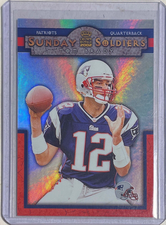TOM BRADY 2002 CROWN ROYALE SUNDAY SOLDIERS RARE INSERT #13