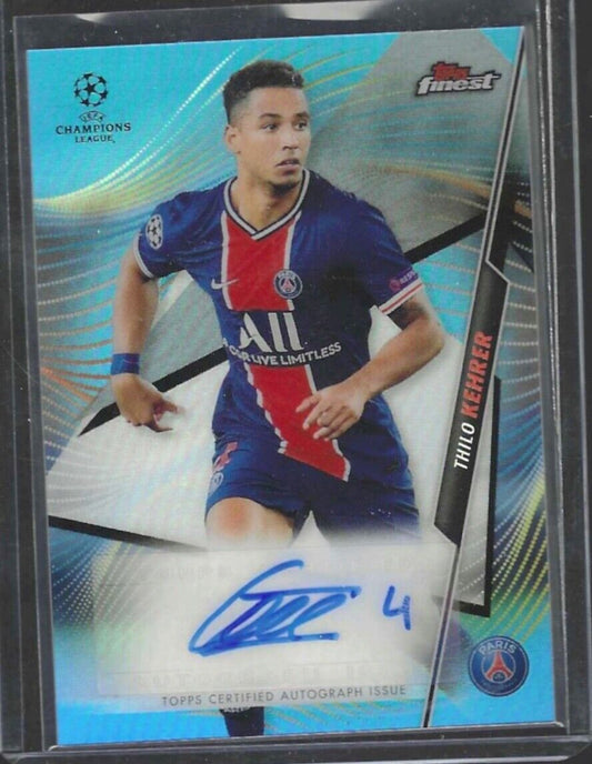 THILO KEHRER 2020-21 TOPPS FINEST UCL BLUE REFRACTOR AUTO #D 134/150