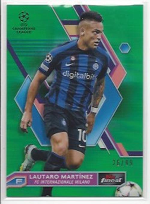 2022-23 TOPPS FINEST UCL FINEST GREEN REFRACTOR #D /99 YOU PICK CHOOSE EMERY RC+
