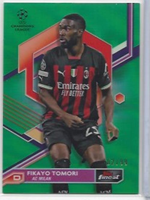 2022-23 TOPPS FINEST UCL FINEST GREEN REFRACTOR #D /99 YOU PICK CHOOSE EMERY RC+
