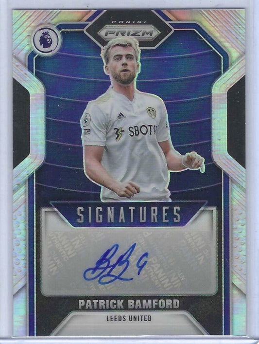 PATRICK BAMFORD 2021-22 PANINI PRIZM EPL SILVER PRIZM SIGNATURES AUTO #D 79/99