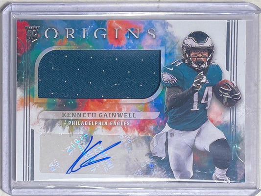 KENNETH GAINWELL 2021 PANINI ORIGINS JERSEY PATCH AUTO ROOKIE RC #167