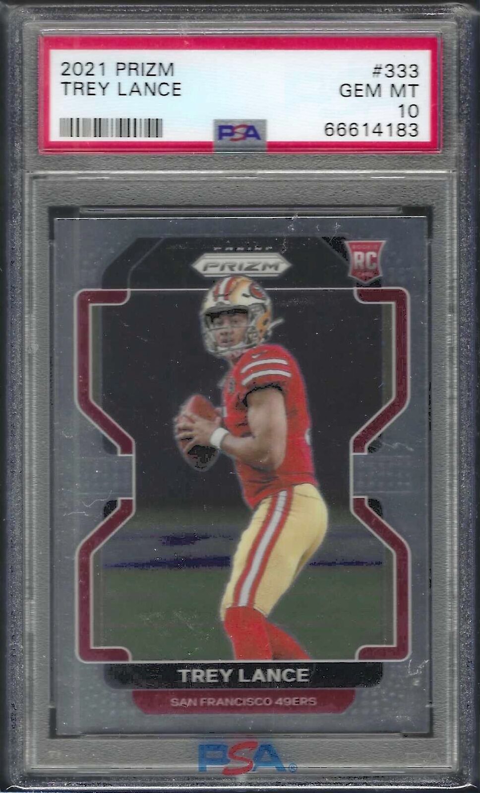 TREY LANCE 2020 PANINI PRIZM ROOKIE RC #333 PSA 10 GEM MINT