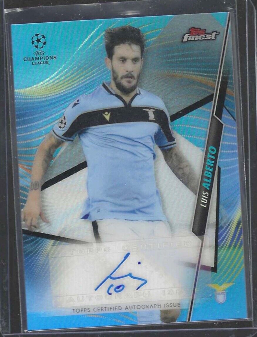 LUIS ALBERTO 2020-21 TOPPS FINEST UCL BLUE REFRACTOR AUTO #D 138/150
