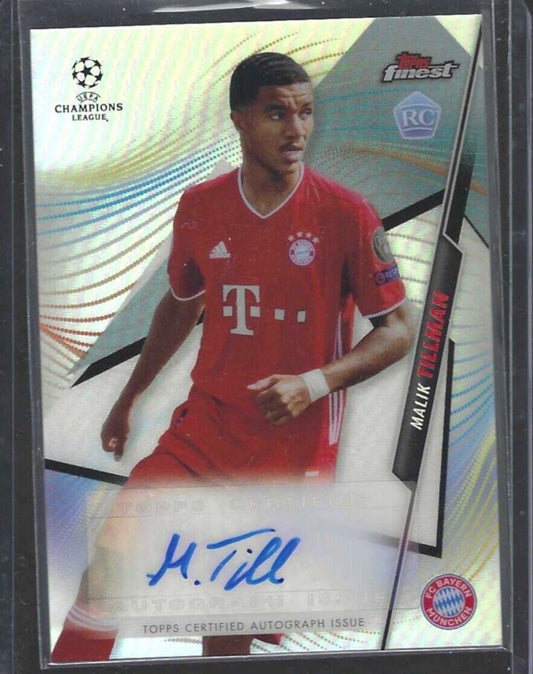 MALIK TILLMAN 2020-21 TOPPS FINEST UCL SILVER REFRACTOR ROOKIE AUTO RC #FA-MTL