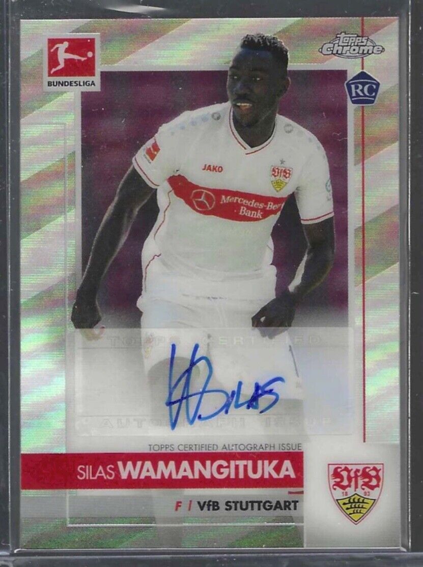 SILAS WAMANGITUKA 2020-21 TOPPS CHROME SILVER REFRACTOR ROOKIE AUTO RC #BCA-SWA
