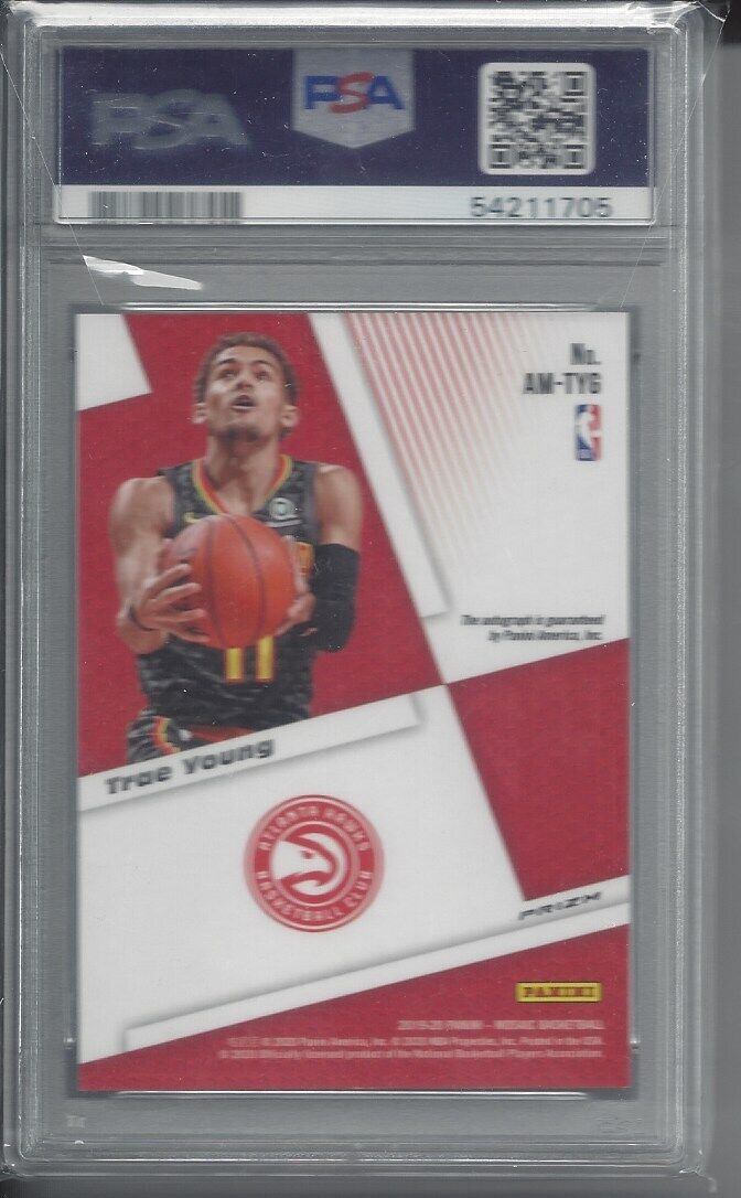 TRAE YOUNG 2019-20 PANINI MOSAIC HAWKS PRIZM AUTO PSA 10 GEM MINT