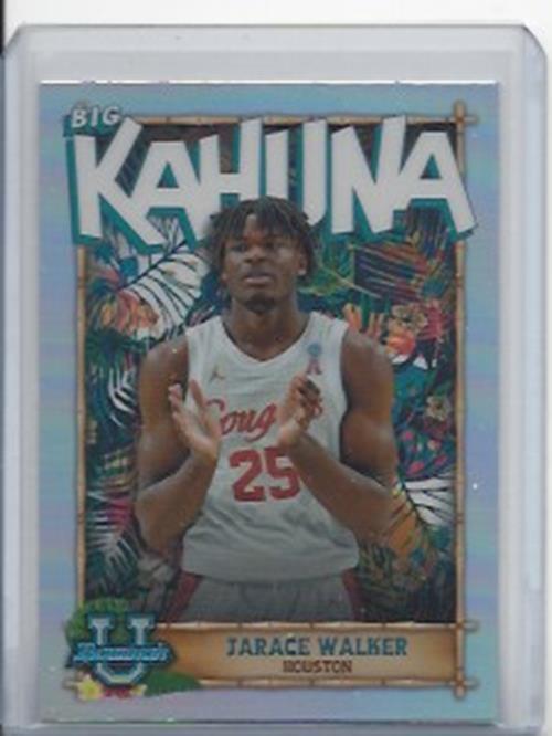 JARACE WALKER 2023 BOWMAN CHROME UNIVERSITY BIG KAHUNA CASE HIT REFRACTOR RC #11