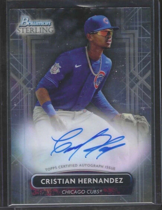 CRISTIAN HERNANDEZ 2022 BOWMAN STERLING ON CARD PROSPECT AUTO #PA-CH