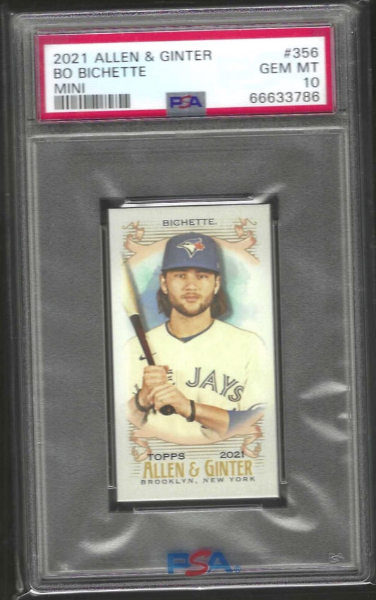 BO BICHETTE 2021 ALLEN AND GINTER MINI RIP CARD SSP #356 PSA 10 GEM MINT POP 2