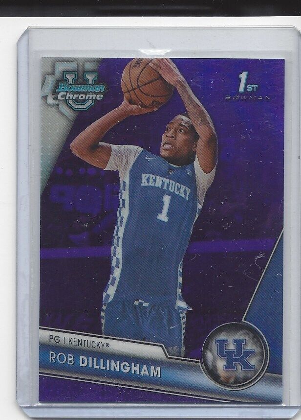 ROB DILLINGHAM 2023-24 BOWMAN CHROME UNIVERSITY 1ST PURPLE REFRACTOR #D 58/399