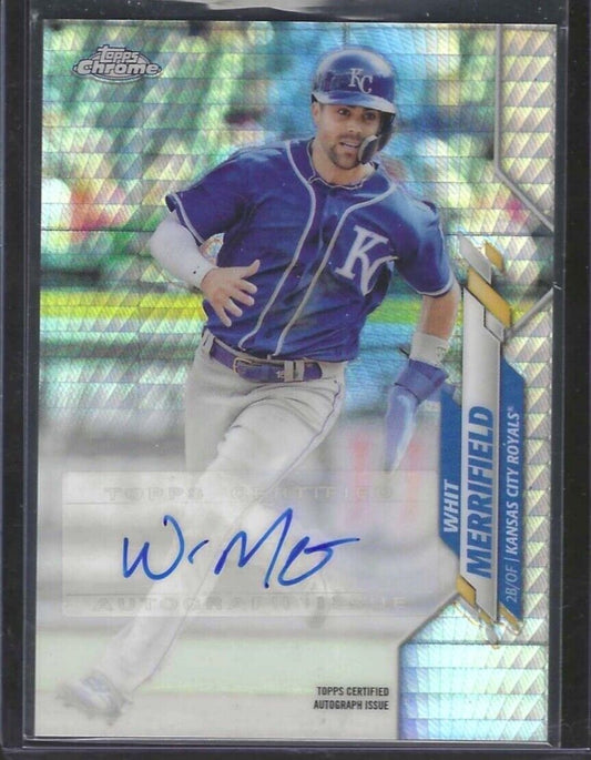 WHIT MERRIFIELD 2019 TOPPS CHROME PRISM REFRACTOR AUTO #D 056/125