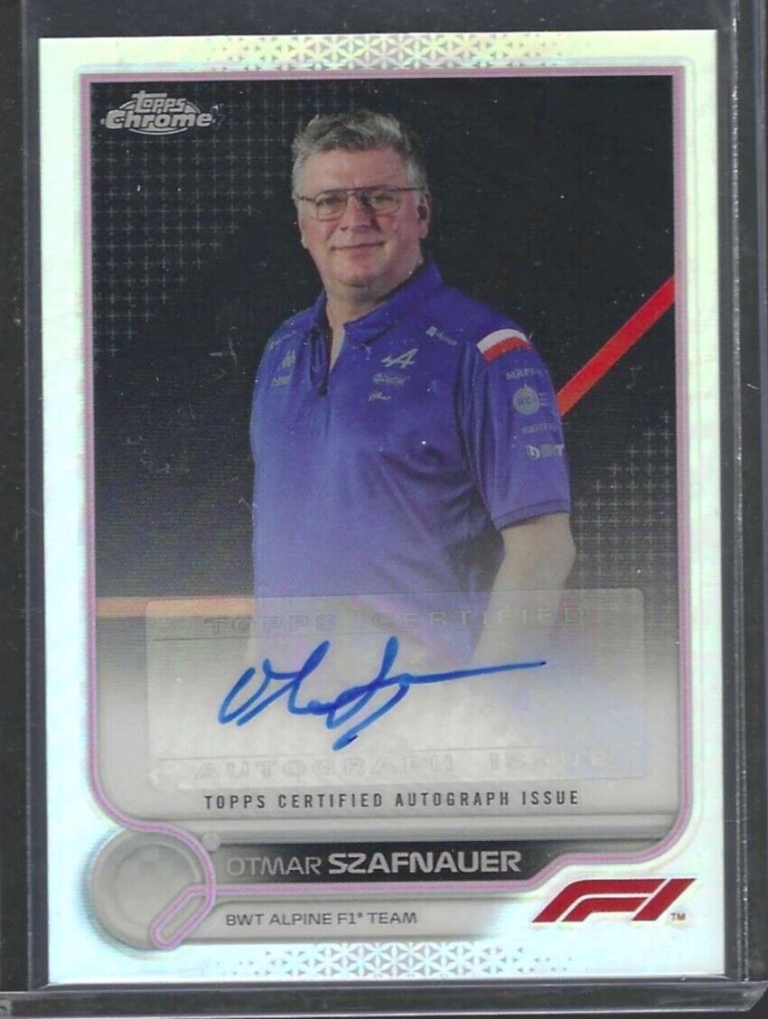 OTMAR SZAFNAUER 2022 TOPPS CHROME F1 PORTRAIT REFRACTOR AUTO #CAC-OS